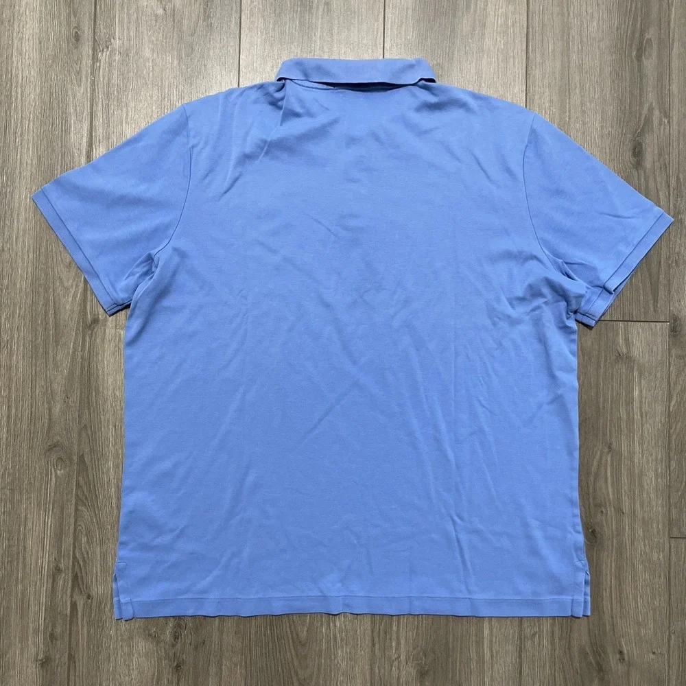 Polo Ralph Lauren Short Sleeve Polo Shirt Mens XL Classic Fit Blue Cotton